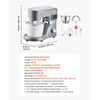 VEVOR Ice Cream Maker, 1.8 Qt. Capacity, 6-Speed Electric Stand Mixer, with LED Digital Display & Timer, Mixing Paddle, Dough Hook, Splash Guard, for Homemade Frozen Yogurt Fruit Sorbet Gelato, Grey