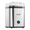 VEVOR Ice Cream Maker, 2.11 Qt. Large Capacity, Electric Automatic Ice-Cream Machine, with Easy Operation & Cleaning, Stainless Steel Shell, for Homemade Frozen Yogurt, Fruit Sorbet, Gelato, Silver