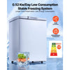 VEVOR Chest Freezer, 3.3 Cu.ft Compact Deep Freezer, Free Standing Top Open Door Chest Freezers with 2 Removable Baskets & Adjustable Thermostat - Energy Saving, Low Noise & Garage Ready, White