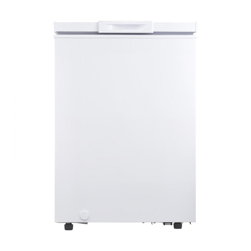 VEVOR Chest Freezer, 3.3 Cu.ft Compact Deep Freezer, Free Standing Top Open Door Chest Freezers with 2 Removable Baskets & Adjustable Thermostat - Energy Saving, Low Noise & Garage Ready, White