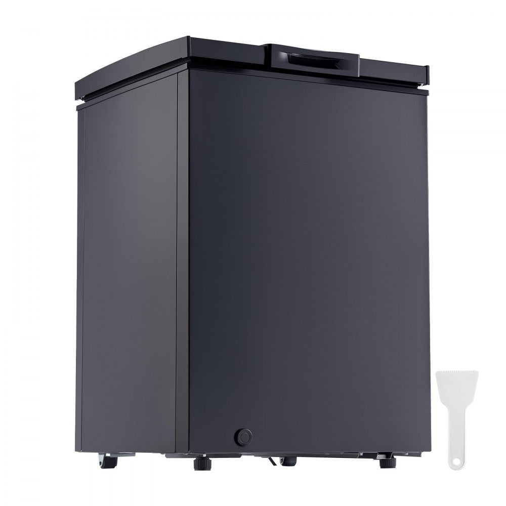 VEVOR Chest Freezer, 3.3 Cu.ft Compact Deep Freezer, Free Standing Top Open Door Chest Freezers with 2 Removable Baskets & Adjustable Thermostat - Energy Saving, Low Noise & Garage Ready, Black