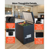 VEVOR Chest Freezer, 6.7 Cu.ft Compact Deep Freezer, Free Standing Top Open Door Chest Freezers with 2 Removable Baskets & Adjustable Thermostat - Energy Saving, Low Noise & Garage Ready, Black