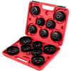 VEVOR Oil Filter Socket Set, 14 Pcs Oil Filter Wrench Set, Sturdy Steel Oil Filter Socket, 3/8\" Oil Filter Socket, Low Profile Oil Filter Socket Set For Easy Access, Oil Filter Wrench Cap Set with Ca