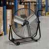 VEVOR Industrial Shop Fan, 24 Inch Floor Drum Fan, High Velocity 7500 CFM, Heavy Duty Aluminum Blades, 3 Speeds, 360 Degree Tilt, Ideal for Commercial, Garage, Warehouse, Basement, Workshop, Black