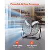 VEVOR Industrial Shop Fan, 30 Inch Floor Drum Fan, High Velocity 12000 CFM, Heavy Duty Aluminum Blades, 3 Speeds, 360 Degree Tilt, Ideal for Commercial, Garage, Warehouse, Basement, Workshop, Black
