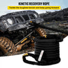 VEVOR 1-1/4\" x 31.5\' Kinetic Recovery & Tow Rope, 52,300 lbs, Heavy Duty Nylon Double Braided Kinetic Energy Rope, for Truck Off-Road Vehicle ATV UTV, Carry Bag Included, Black