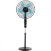 VEVOR 18-Inch Pedestal Fan, 2700 CFM Standing Floor Fan with Remote Control, 9 Speeds & 3 Modes, Oscillating Adjustable Height, Quiet DC Motor 5-Blade for Home, Bedroom, Garage, Workshop, Black