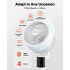 VEVOR 9-Inch Pedestal Fan, 80° Oscillating Standing Floor Fan with Quite DC Motor, Remote Control, 9 Speeds & 4 Smart Modes, 24H Timer, Adjustable Height, for Home, Bedroom, Living Room, White