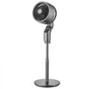 VEVOR 9-Inch Pedestal Fan, 80° Oscillating Standing Floor Fan with Quite DC Motor, Remote Control, 9 Speeds & 4 Smart Modes, 24H Timer, Adjustable Height, for Home, Bedroom, Living Room, Silver Gray