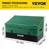 VEOVR Outdoor Storage Box, 150 Gallon Waterproof PE Tarpaulin Deck Box with Galvanized Frame, All-Weather Protection & Portable, for Camping, Garden, Poolside, and Yard, Brown & Blue