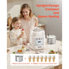 VEVOR Upright Automatic Ice Cream Maker with Built-in Compressor, 1 Quart No Pre-freezing Gelato Maker & Frozen Yogurt Machine, 4 Modes Electric Sorbet-Maker, Compressor Ice Cream Machine for Home