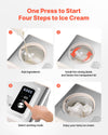 VEVOR Automatic Ice Cream Maker with Built-in Compressor, 2 Quart No Pre-freezing Gelato Maker, Electric Sorbet-Maker, 3 Modes Compressor Ice Cream Machine for Home Kitchen