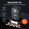 VEVOR 1440P HD Police Body Camera, 128GB Body Cam with Audio Video Recording Picture, Built-in 3500 mAh Battery, 2.0" LCD, Infrared Night Vision, Waterproof GPS Personal Body Cam for Law Enforcement