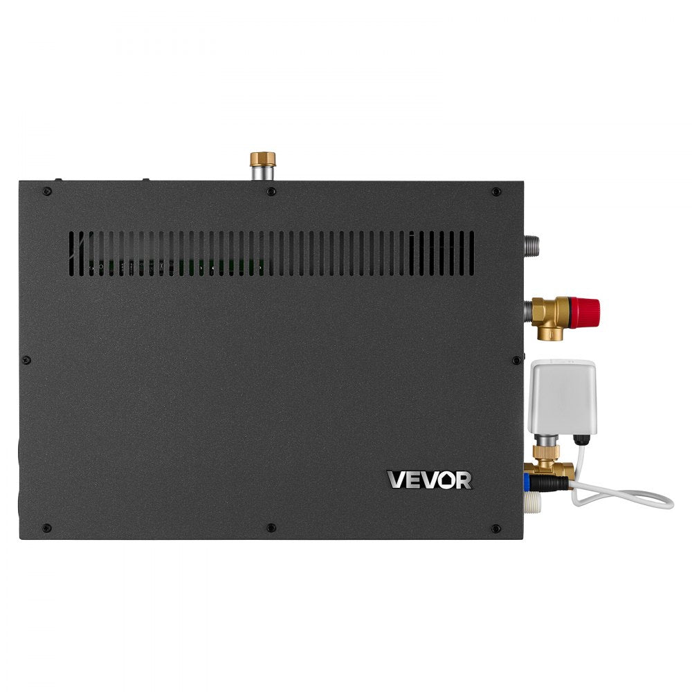 VEVOR Steam Generator, 9 kW Home Steam Shower System with Preheat Mode, For Bathrooms, Sauna Rooms, Spa, Direct Water Connection, Touch Control, Auto Fill & Drain, 77-131°F, 24H Timer, 212-318 ft³