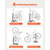 VEVOR Bike Rack, Upright Bike Stand Floor for 16 to 27.5 Inch Mountain & Road Bikes, Vertical & Horizontal Bicycle Stand for Secure Parking and Storage in Garage, Truck Bed, Indoor, Outdoor, Black