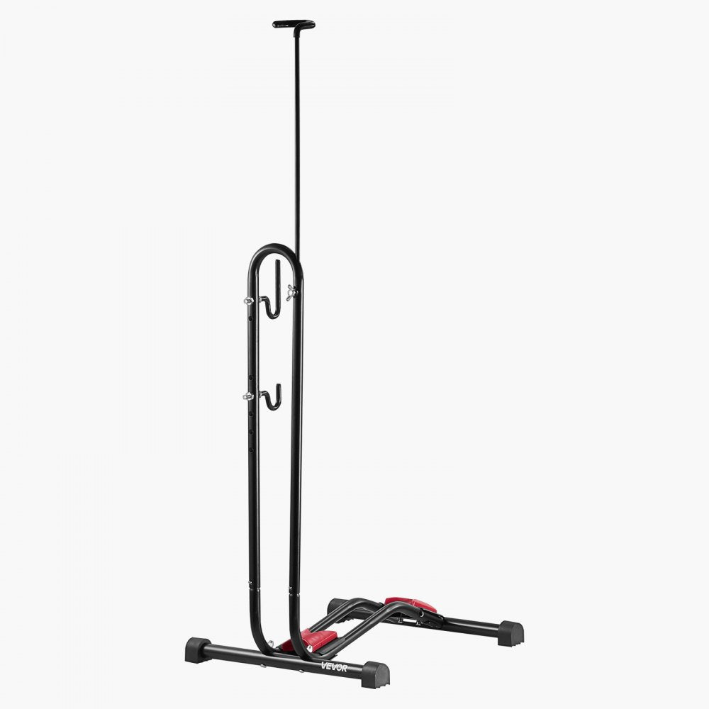 VEVOR Bike Rack, Upright Bike Stand Floor for 16 to 27.5 Inch Mountain & Road Bikes, Vertical & Horizontal Bicycle Stand for Secure Parking and Storage in Garage, Truck Bed, Indoor, Outdoor, Black