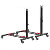 VEVOR Bike Stand 2 Pack, Freestanding Vertical & Horizontal Bike Storage Rack, with Lockable Casters, Height Adjustable Carbon Steel Upright Garage Bicycle Floor Stand, for 20-29 in Wheels, Black