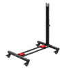 VEVOR Bike Stand, Freestanding Vertical & Horizontal Bike Storage Rack, with Lockable Casters, Height Adjustable Carbon Steel Upright Garage Bicycle Floor Stand, for 20-29 in Wheel Diameters, Black