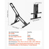 VEVOR Bike Stand, Foldable Freestanding Bike Storage Rack, Carbon Steel Garage Bicycle Floor Stand, Fits 20-29 in Wheel Diameters, Drill-Free Installation, Ideal for Garage, Apartment, Home, Black