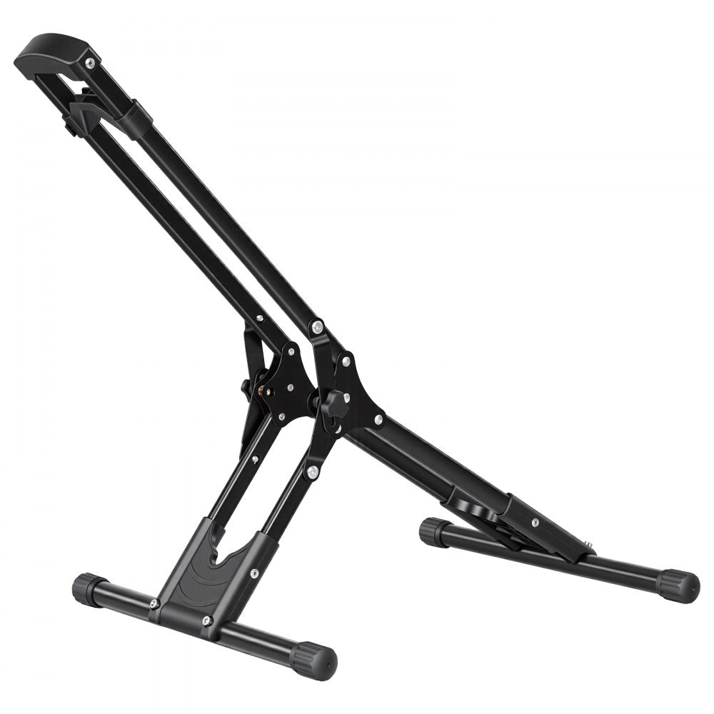 VEVOR Bike Stand, Foldable Freestanding Bike Storage Rack, Carbon Steel Garage Bicycle Floor Stand, Fits 20-29 in Wheel Diameters, Drill-Free Installation, Ideal for Garage, Apartment, Home, Black