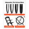 VEVOR Bike Stand 2 Pack, Foldable Freestanding Bike Storage Rack, Carbon Steel Garage Bicycle Floor Stand, Fits 20-29 in Wheel Diameters, Drill-Free Installation, for Garage, Apartment, Home, Black