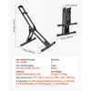 VEVOR Bike Stand 2 Pack, Foldable Freestanding Bike Storage Rack, Carbon Steel Garage Bicycle Floor Stand, Fits 20-29 in Wheel Diameters, Drill-Free Installation, for Garage, Apartment, Home, Black