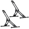 VEVOR Bike Stand 2 Pack, Foldable Freestanding Bike Storage Rack, Carbon Steel Garage Bicycle Floor Stand, Fits 20-29 in Wheel Diameters, Drill-Free Installation, for Garage, Apartment, Home, Black