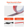 VEVOR 15 ft x 2 in Hook Loop Tape and 16.4 ft x 0.94 in Double-Side Strips,  Nylon Self Adhesive Heavy Duty Strips Roll,  Sticky Back Fastener Rolls for Home Office School and Crafting, Black + Red