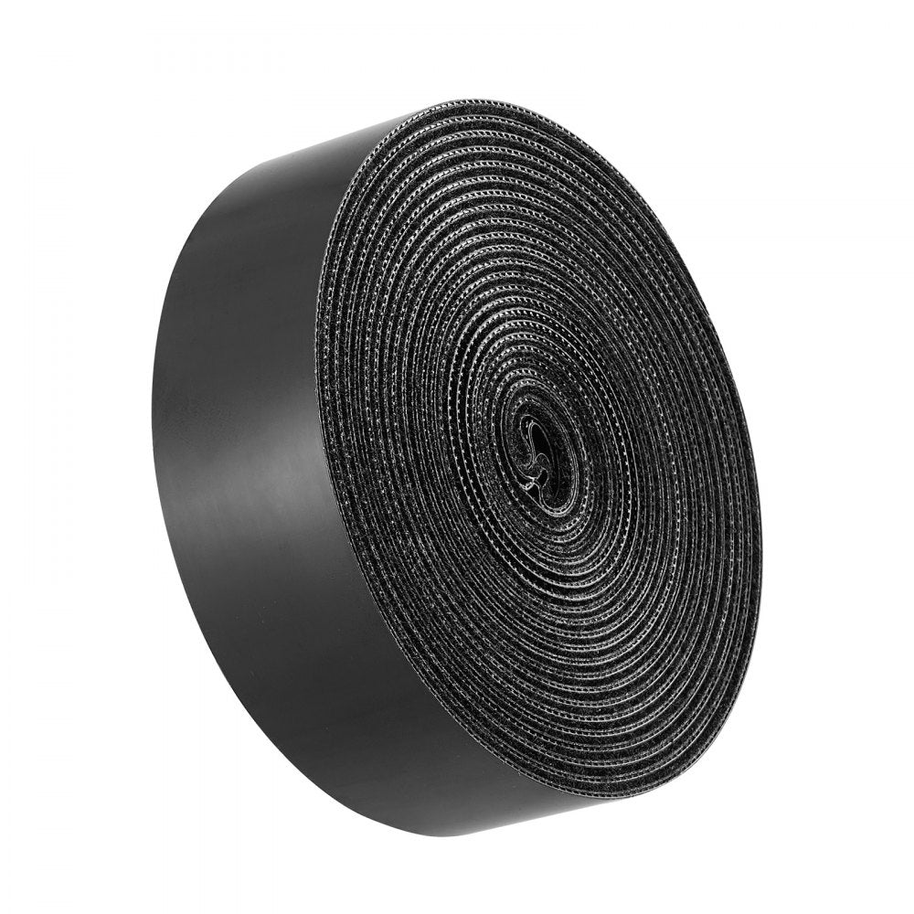 VEVOR 16 ft x 1.5 in Hook and Loop Tape, Hook Loop Heavy Duty Strips Rolls, Strong Nylon Self Adhesive Strips Roll, Sticky Back Fastener Tape Roll Ideal for Home Office School and Crafting, Black
