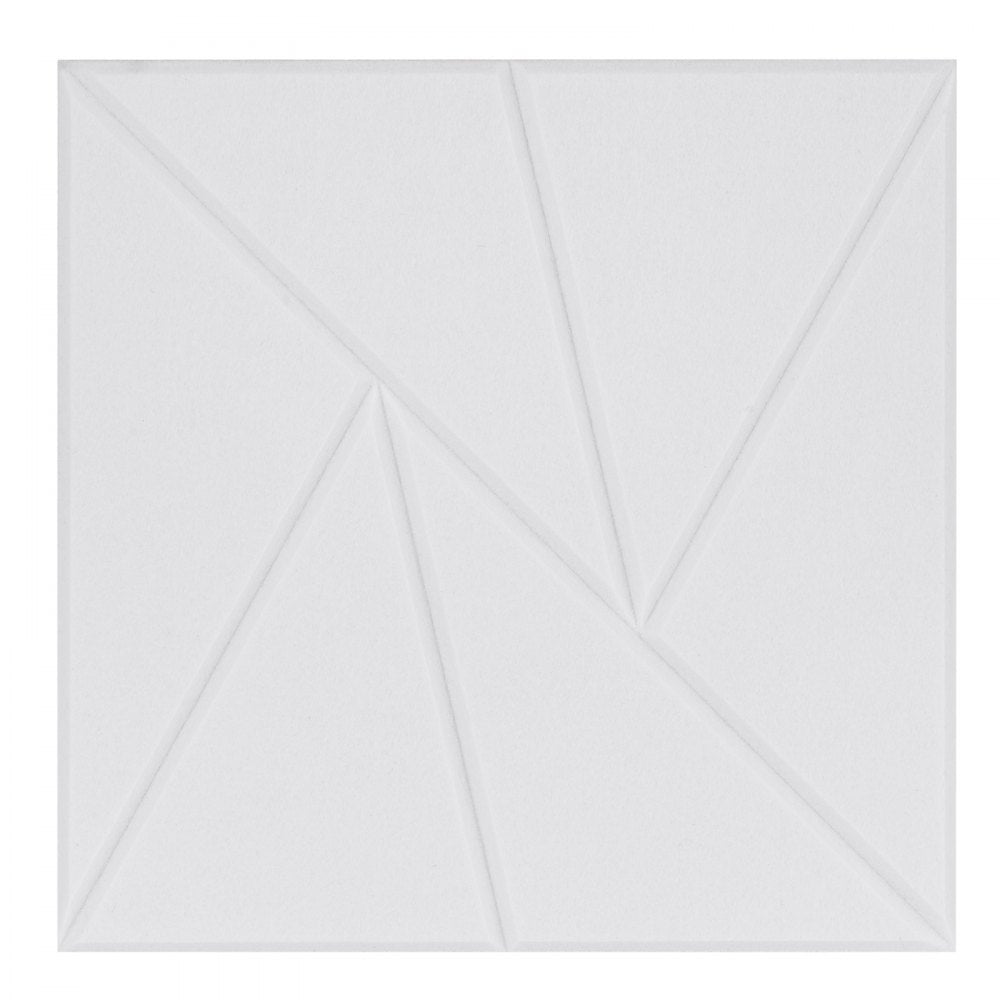 VEVOR 18 Pack Acoustic Panels with Self Adhesive, 11.8 x 11.8 x 0.4 inch Sound Proof Foam Panels, Polyester Fiber Soundproof Wall Panels High Density, for Home, Studio, Office, Theater, White