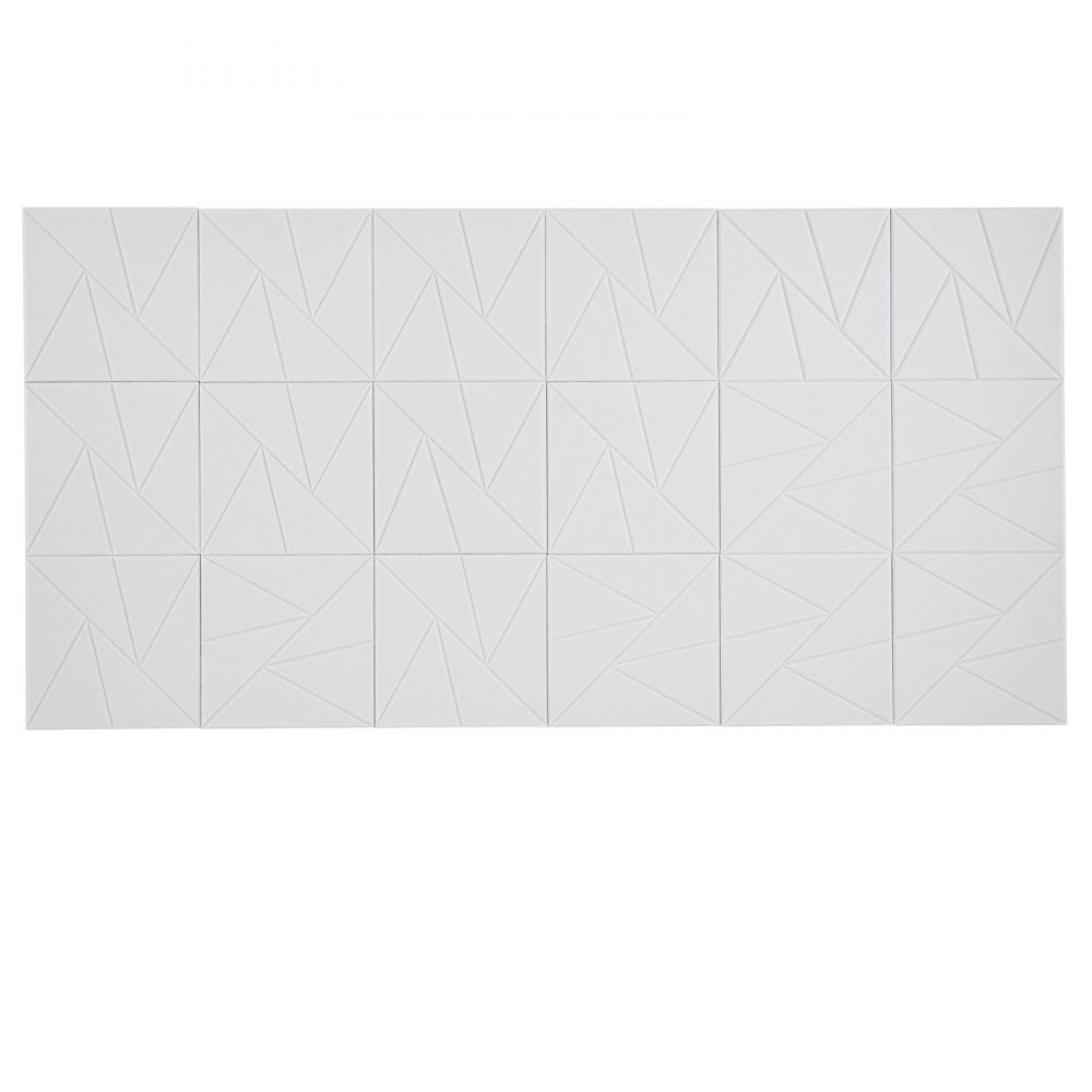VEVOR 18 Pack Acoustic Panels with Self Adhesive, 11.8 x 11.8 x 0.4 inch Sound Proof Foam Panels, Polyester Fiber Soundproof Wall Panels High Density, for Home, Studio, Office, Theater, White