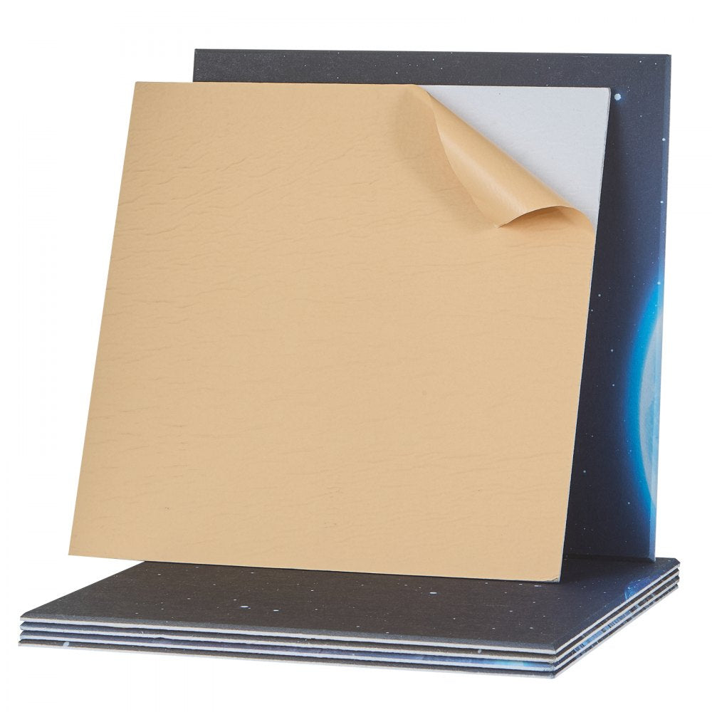 VEVOR 6 Pack Art Acoustic Panels, 70.87 x 47.24 x 0.4 inch Soundproof Wall Tiles, Self Adhesive Decorative Sound Dampening Absorbing Boards for Home, Office, Studio, Gaming Room,Theater, Earth