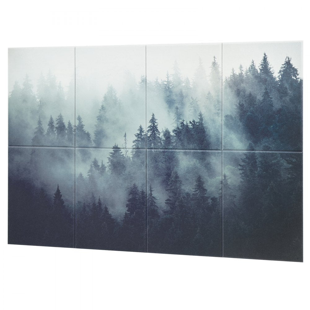 VEVOR 8 Pack Art Acoustic Panels, 63 x 23.62 x 0.4 inch Soundproof Wall Tiles, Self Adhesive Decorative Sound Dampening Absorbing Boards for Home, Office, Studio, Gaming Room,Theater,Forest