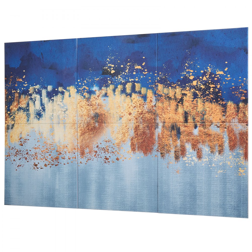 VEVOR 6 Pack Art Acoustic Panels, 70.87 x 47.24 x 0.4 inch Soundproof Wall Tiles, Self Adhesive Decorative Sound Dampening Absorbing Boards for Home, Office, Studio, Gaming Room,Theater, Pastel