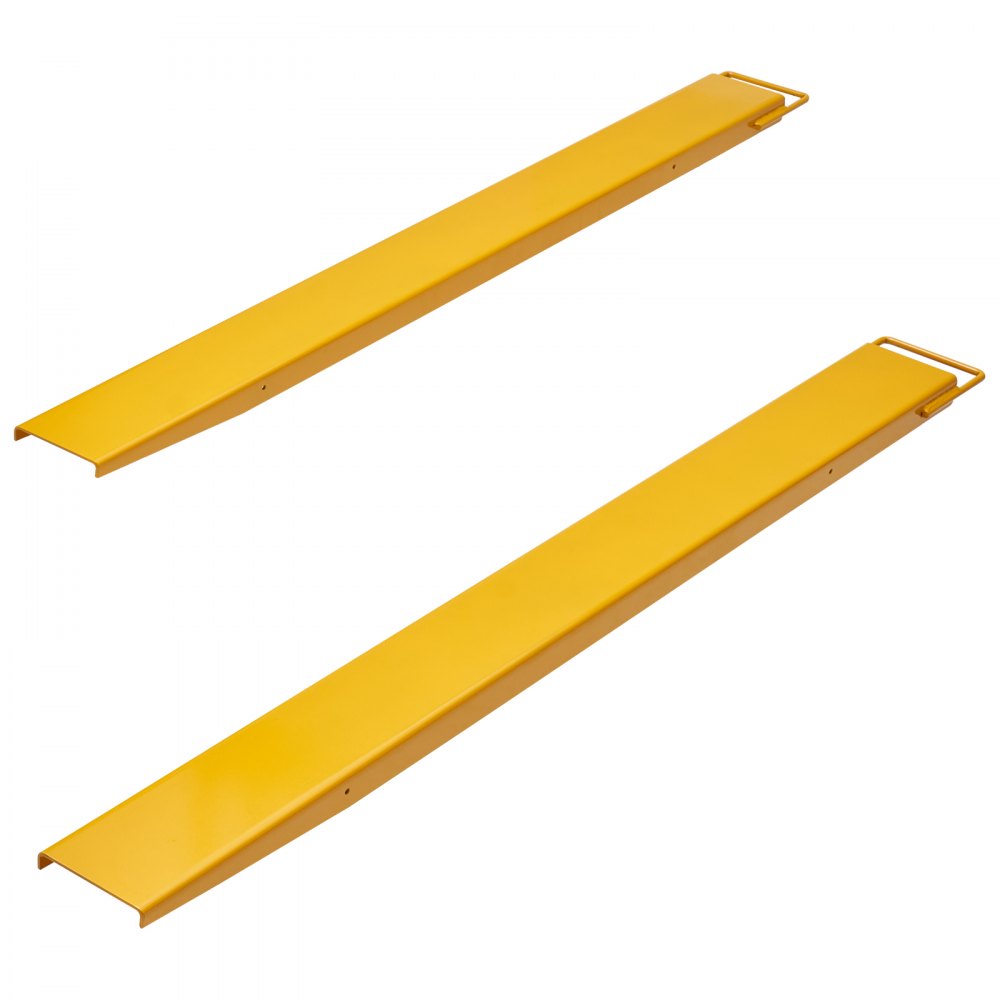 VEVOR Pallet Fork Extensions, 72" Length 5.5" Width, Heavy Duty Carbon Steel Fork Extensions for Forklifts, 1 Pair Forklift Extensions, Industrial Forklift Fork Attachments for Forklift Truck, Yellow