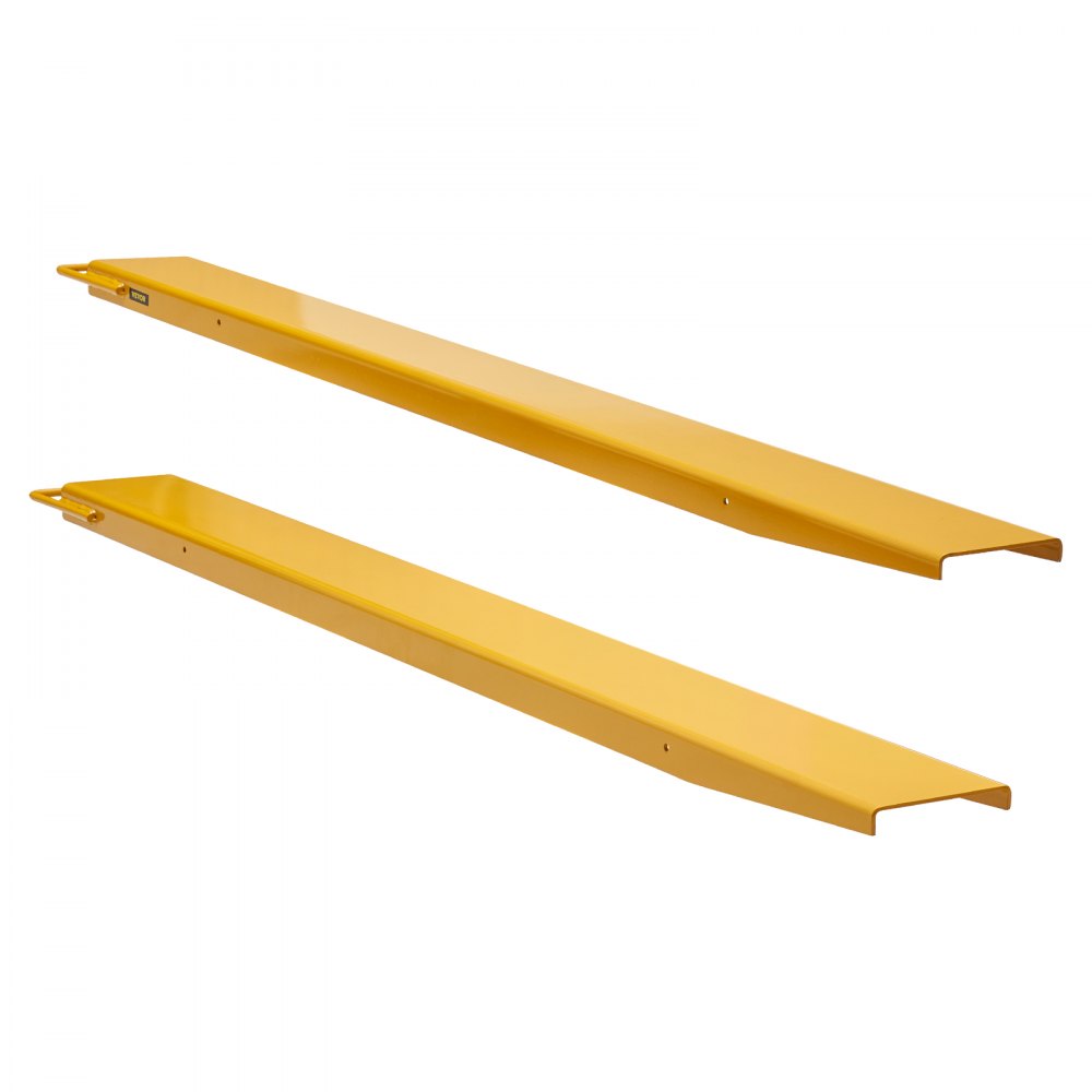 VEVOR Pallet Fork Extensions, 72" Length 5.5" Width, Heavy Duty Carbon Steel Fork Extensions for Forklifts, 1 Pair Forklift Extensions, Industrial Forklift Fork Attachments for Forklift Truck, Yellow