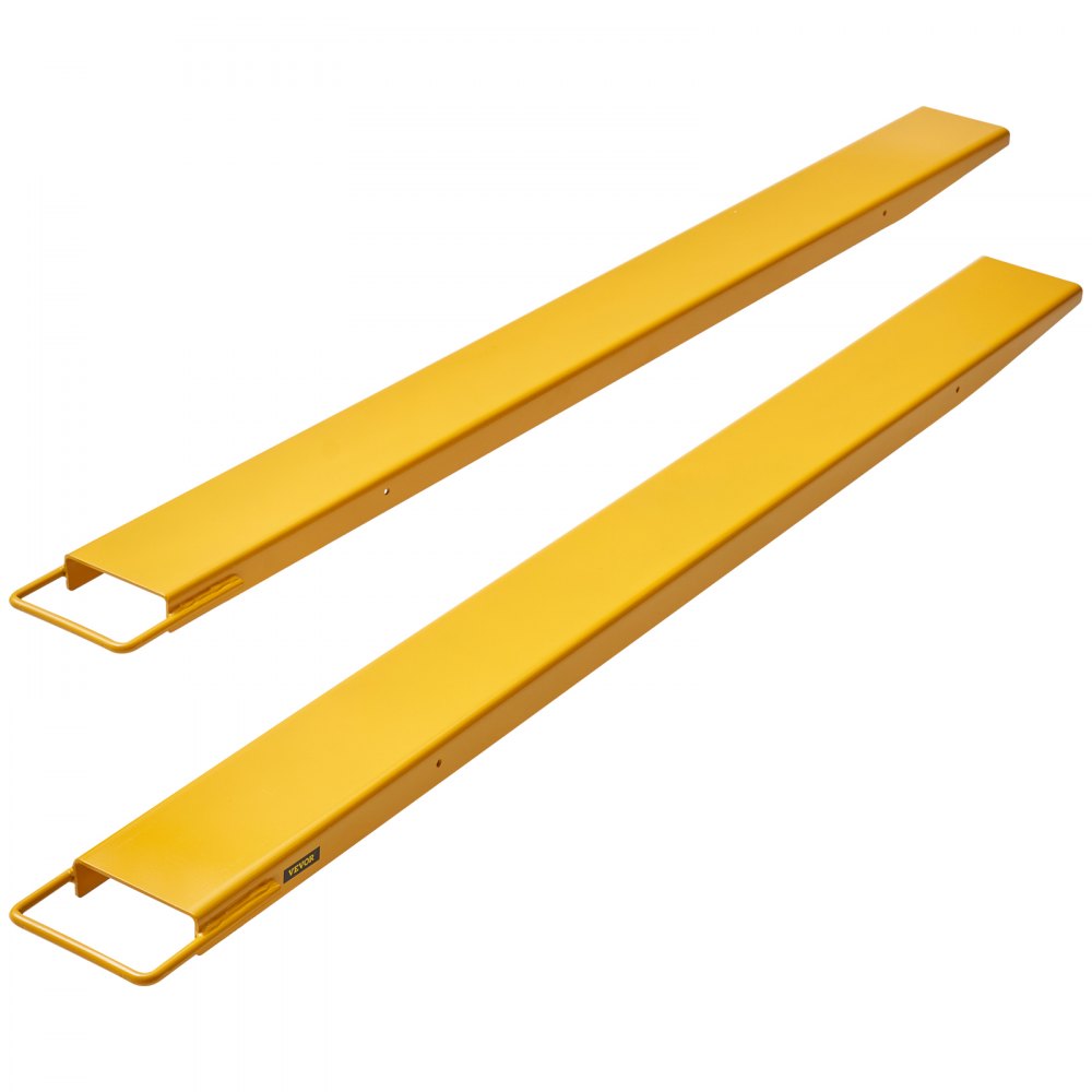 VEVOR Pallet Fork Extensions, 72" Length 5.5" Width, Heavy Duty Carbon Steel Fork Extensions for Forklifts, 1 Pair Forklift Extensions, Industrial Forklift Fork Attachments for Forklift Truck, Yellow