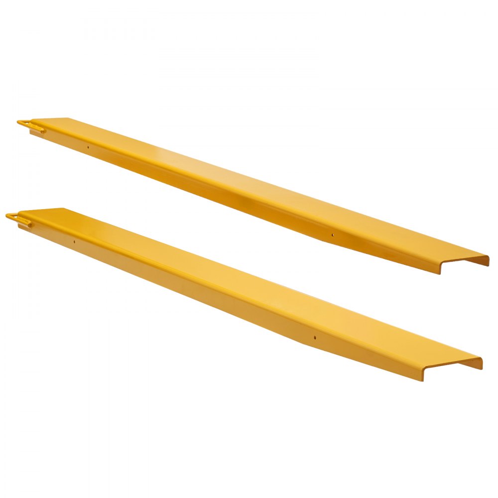 VEVOR Pallet Fork Extensions, 84" Length 5.5" Width, Heavy Duty Carbon Steel Fork Extensions for Forklifts, 1 Pair Forklift Extensions, Industrial Forklift Fork Attachments for Forklift Truck, Yellow