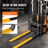 VEVOR Pallet Fork Extensions, 84" Length 4.5" Width, Heavy Duty Carbon Steel Fork Extensions for Forklifts, 1 Pair Forklift Extensions, Industrial Forklift Fork Attachments for Forklift Truck, Yellow