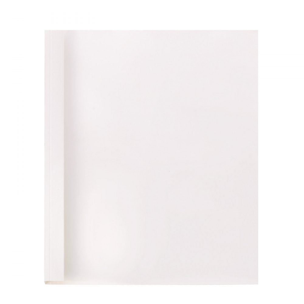 VEVOR Thermal Binding Covers, 10 Pack Thermal Presentation Covers 5/16 inch Spine Holds 2-240 Sheets, PVC Transparent Front Cover and White Back Cover, Letter Size