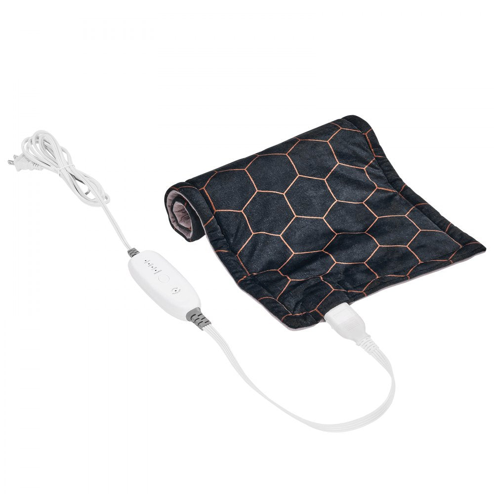 VEVOR Far Infrared Heating Pad, 12" x 24" Weighted Heating Pad with Far Infrared Therapy, 4 Temperature Settings, 2-hour Auto-off, Electric Heating Pad for Back Neck Shoulder Abdomen Pain Relief