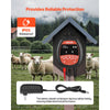 VEVOR Electric Fence Charger, 10kV 1J, AC DC Electric Fence Energizer with LED Indicator, 1.86 Miles Range, Powerful Plug-in Fences Charger, Prevents Wild Animals Intrusion for Livestock Poultry