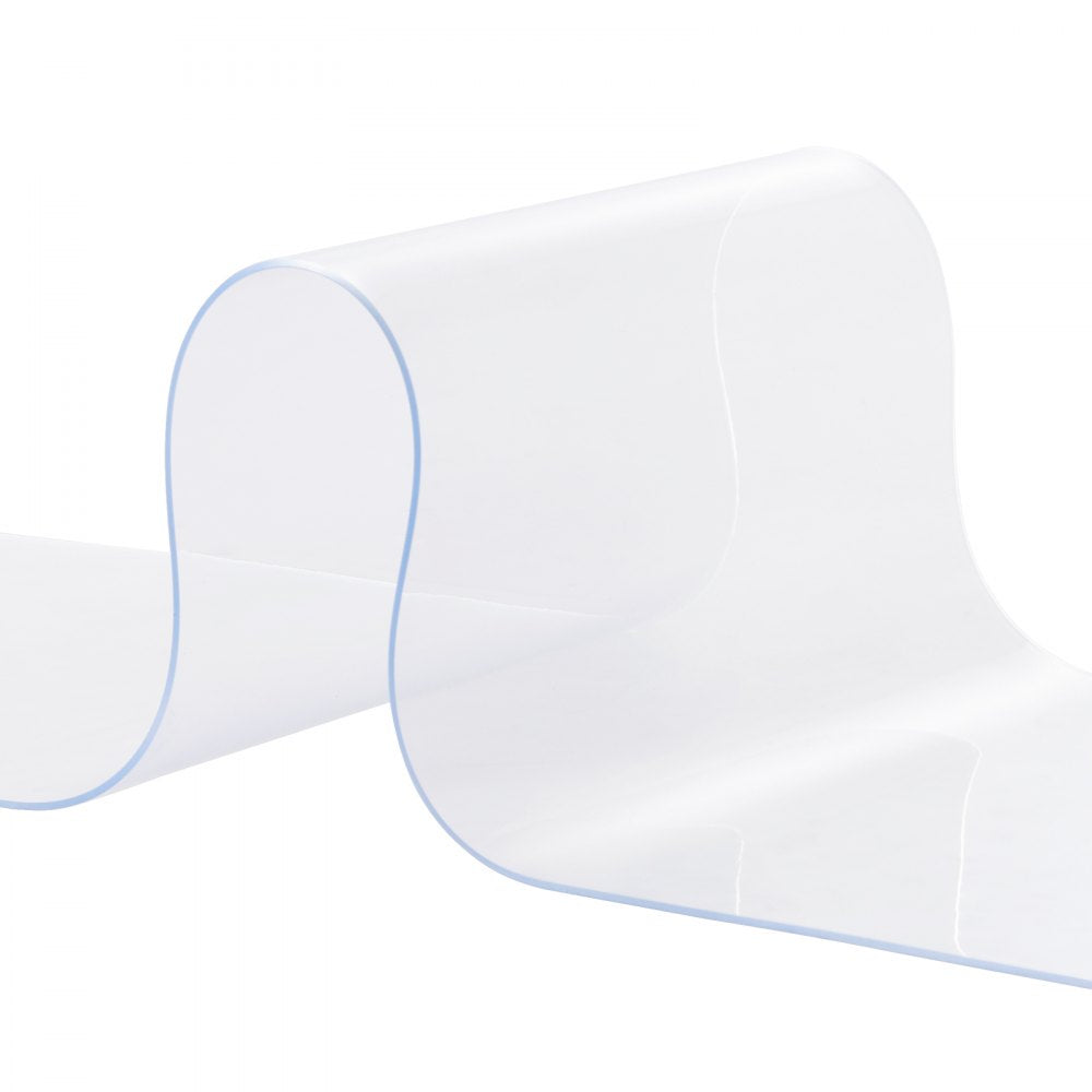 VEVOR Strip Curtain, 100' Length, 12" Width, 0.12" Thickness, Clear Smooth Plastic Door Strips, PVC Curtain Strip Door Bulk Roll for Warehouses, Factories, Supermarkets, Shopping Malls, Halls, Garages