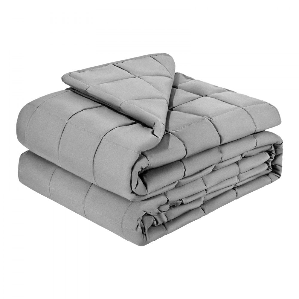 VEVOR Weighted Blanket, 20 lbs, 88 x 104 in King Size, Cooling Breathable Heavy Blanket with Glass Beads, All-Season Use, Suitable for 200-250 lbs Adults, Anxiety Stress Relief, Improve Sleep, Grey