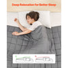 VEVOR Weighted Blanket, 25 lbs, 60 x 80 in Queen Size, Cooling Breathable Heavy Blanket with Glass Beads, All-Season Use, Suitable for 250-310 lbs Adults, Anxiety Stress Relief, Improve Sleep, Grey