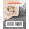 VEVOR Weighted Blanket, 25 lbs, 60 x 80 in Queen Size, Cooling Breathable Heavy Blanket with Glass Beads, All-Season Use, Suitable for 250-310 lbs Adults, Anxiety Stress Relief, Improve Sleep, Grey