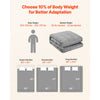VEVOR Weighted Blanket, 25 lbs, 60 x 80 in Queen Size, Cooling Breathable Heavy Blanket with Glass Beads, All-Season Use, Suitable for 250-310 lbs Adults, Anxiety Stress Relief, Improve Sleep, Grey