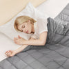 VEVOR Weighted Blanket, 25 lbs, 60 x 80 in Queen Size, Cooling Breathable Heavy Blanket with Glass Beads, All-Season Use, Suitable for 250-310 lbs Adults, Anxiety Stress Relief, Improve Sleep, Grey