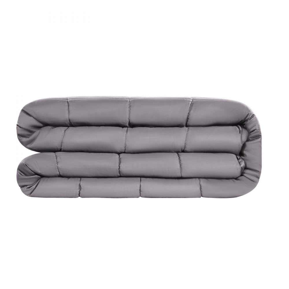 VEVOR Weighted Blanket, 25 lbs, 80 x 87 in King Size, Soft 100% Cotton Heavy Blanket with Glass Beads, Breathable Material, Suitable for 250-310 lbs lbs Adults, Anxiety Stress Relief, Improve Sleep, Grey