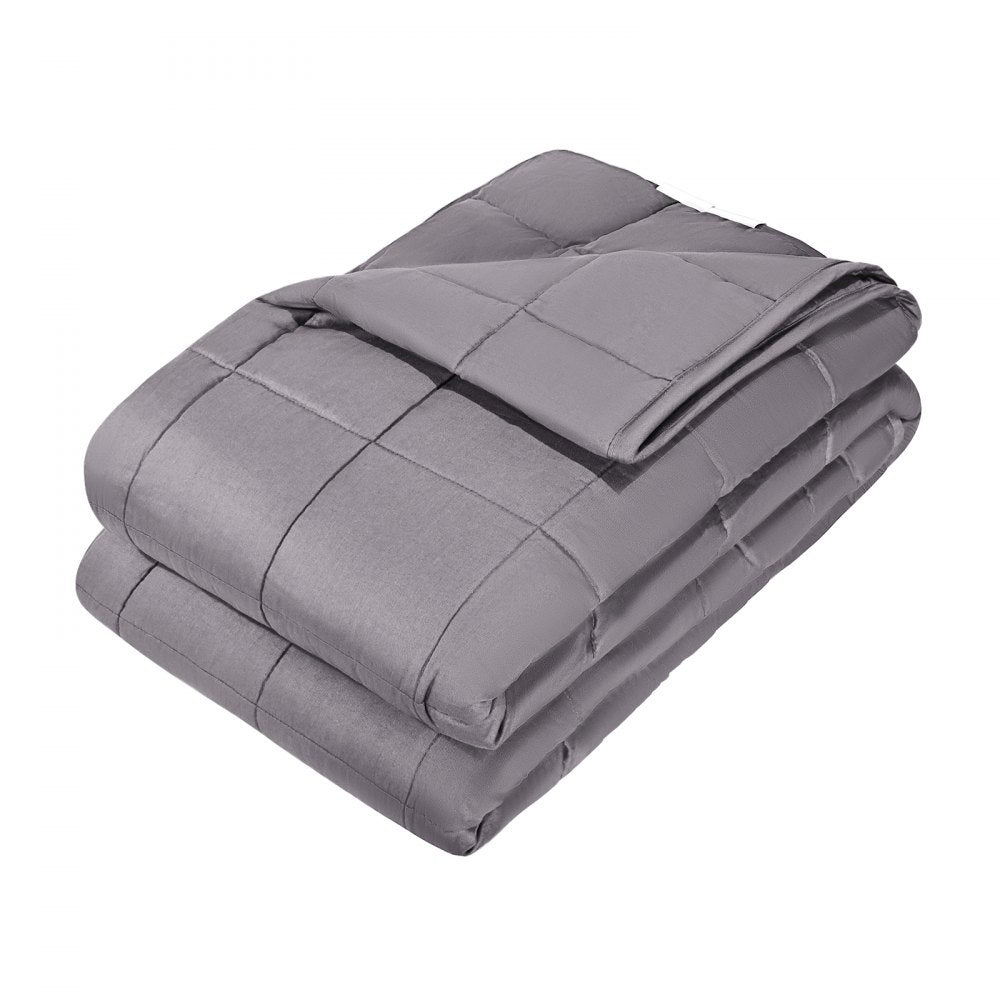 VEVOR Weighted Blanket, 25 lbs, 80 x 87 in King Size, Soft 100% Cotton Heavy Blanket with Glass Beads, Breathable Material, Suitable for 250-310 lbs lbs Adults, Anxiety Stress Relief, Improve Sleep, Grey